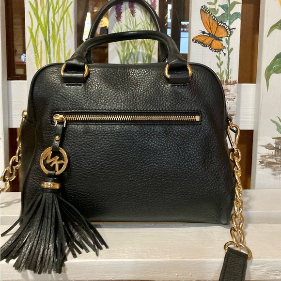 NWT MICHAEL KORS LEATHER KNOX TASSEL 2-WAY SATCHEL - Picture 3 of 16